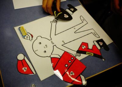 A CLASS: Practising pronouns.