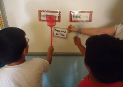 Learning English with a fly swatter!