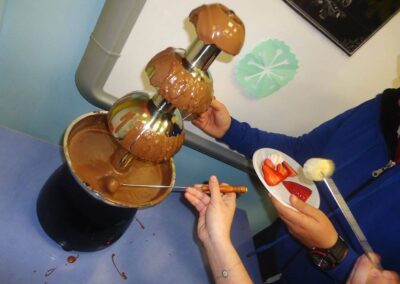 Chocolate fountain party