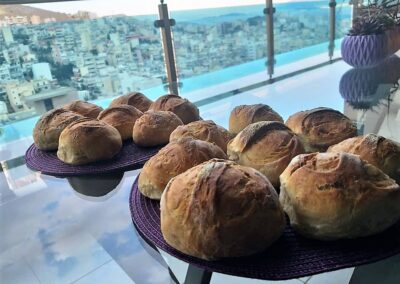 Small homemade bread buns for our exam candidates.