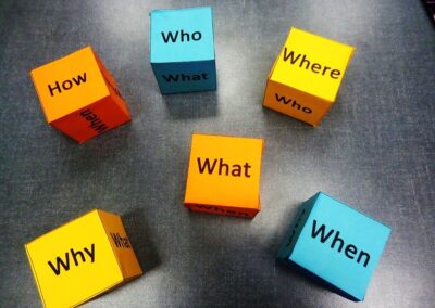 Our own cubes for Reading Comprehension.