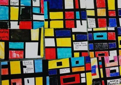Session on Mondrian paintings for our B junior students.