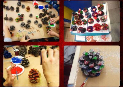 Christmas ornaments with pinecones