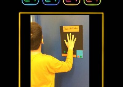 B JUNIOR: Scan your hand to enter the spaceship.