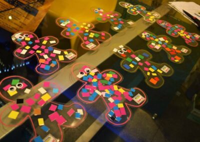 Chrismas ornaments made by our students.