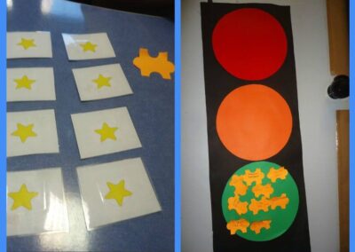 Working with the traffic light before leaving the classroom