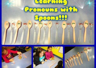 A JUNIOR: Learning pronouns with spoons.